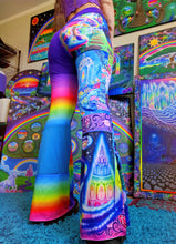 Load image into Gallery viewer, Chasing Rainbows one of a kind flare pants