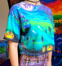 Load image into Gallery viewer, Haunted Manor Cotton Crop Tee