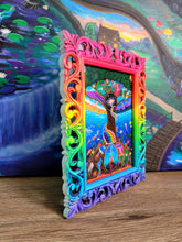 Load image into Gallery viewer, Ornate Rainbow Painted Frame and Print