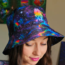 Load image into Gallery viewer, Reversible Bucket Hat- Kosmic Kitties/Inner Kingdom