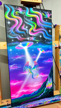 Load image into Gallery viewer, Canvas Print of Dragon Abduction (Blacklight Options Available) LE