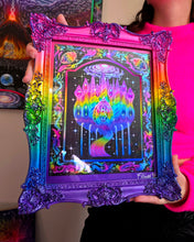 Load image into Gallery viewer, Inner Kingdom Painted Frame and Holographic Print (made to order- LE)