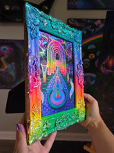 Load image into Gallery viewer, Prismatic Passage - one of a kind frame and holographic print