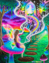 Load image into Gallery viewer, Canvas print of Dream Portal (LE- Blacklight Options Available)