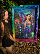 Load image into Gallery viewer, Weaver of the Secret Path | Embellished Canvas and Painted Frame | One of One