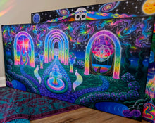 Load image into Gallery viewer, Canvas print of Cosmic Garden (LE- Blacklight Options Available)