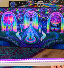 Load image into Gallery viewer, Canvas print of Cosmic Garden (LE- Blacklight Options Available)