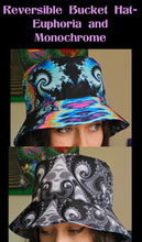 Load image into Gallery viewer, Reversible Bucket Hat- Euphoria/Monochrome
