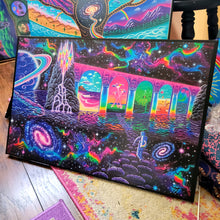 Load image into Gallery viewer, Canvas Print of Cosmic Trip (Blacklight options available)