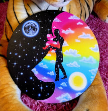 Load image into Gallery viewer, Round Canvas Print of Cosmic Dance
