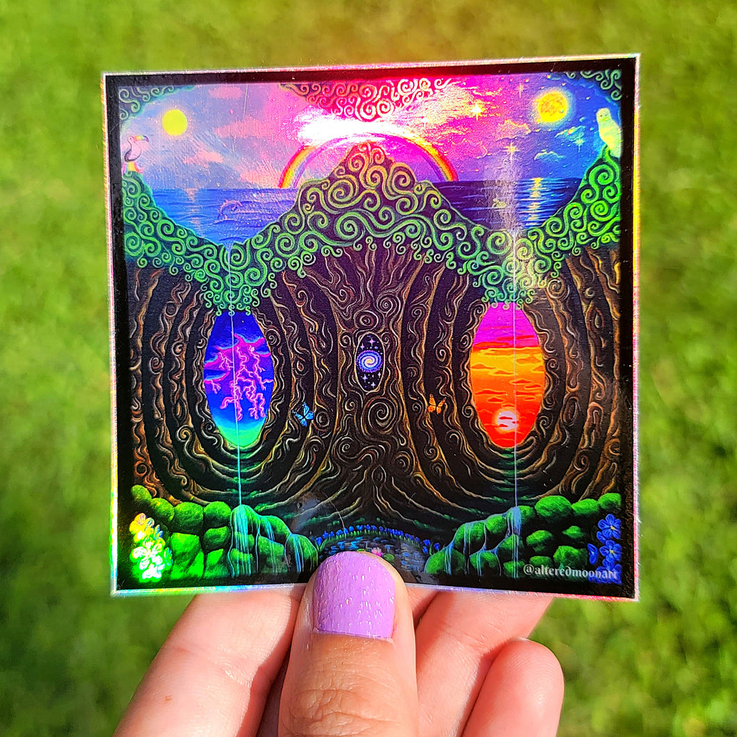 Holographic Ethereal Worlds Sticker