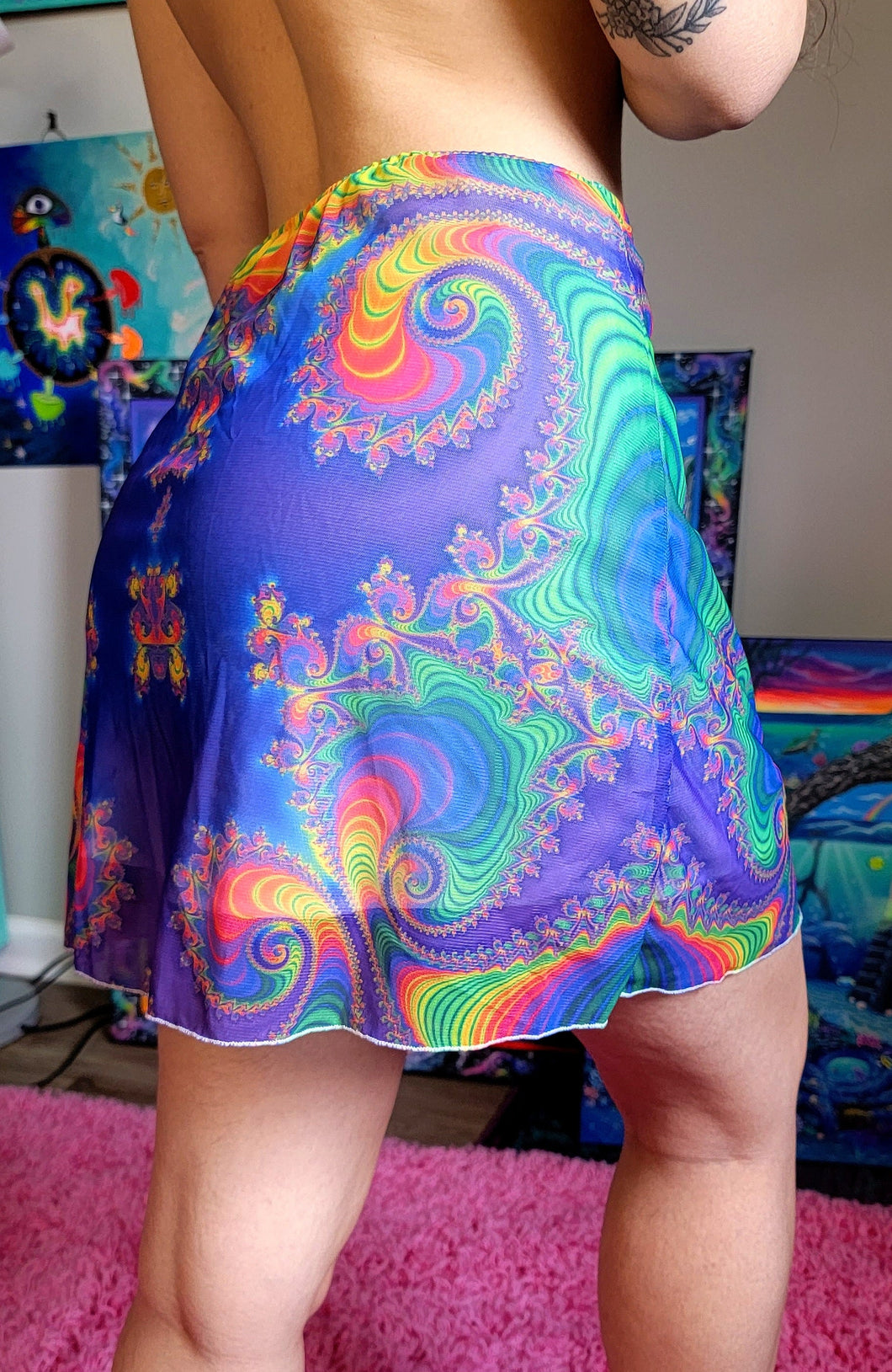 Rainbow Magic Mesh Skirt- fits xs-s RTS