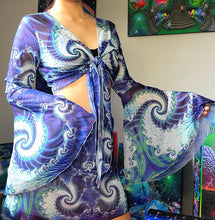 Load image into Gallery viewer, Electric Visions Bell Sleeve Top- fits S/M- RTS

