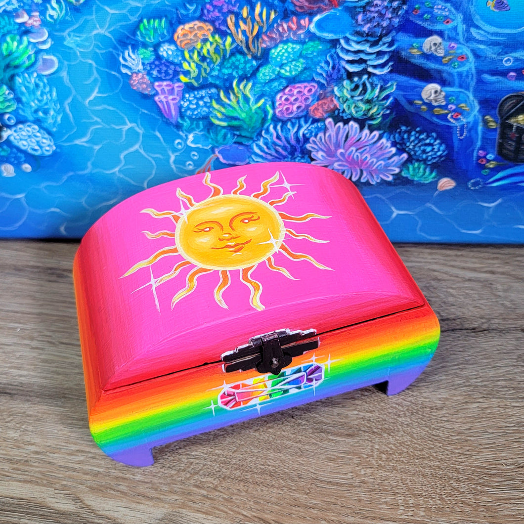 Mini Rainbow Painted Box
