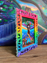 Load image into Gallery viewer, Ornate Rainbow Painted Frame and Print

