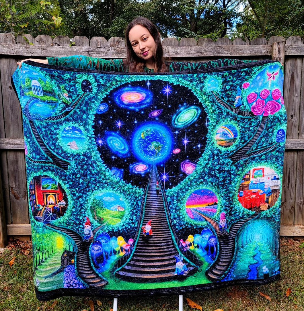 Throw Blanket of Fantastical Forest