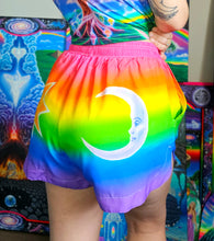Load image into Gallery viewer, Sun Moon Rainbow Shorts
