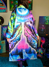 Load image into Gallery viewer, Aurora Moon Satin Kimono- Small

