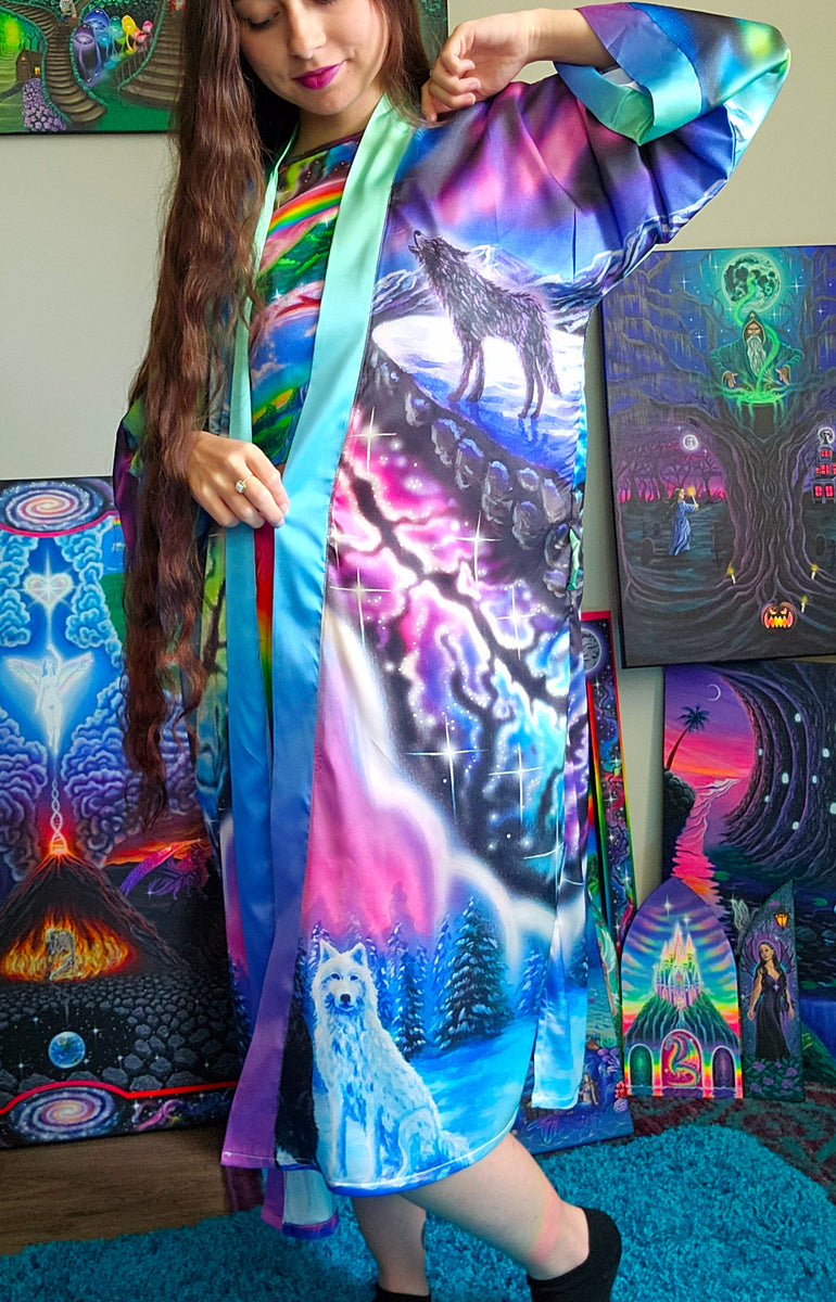 Aurora Moon Satin Kimono – AlteredMoonArt
