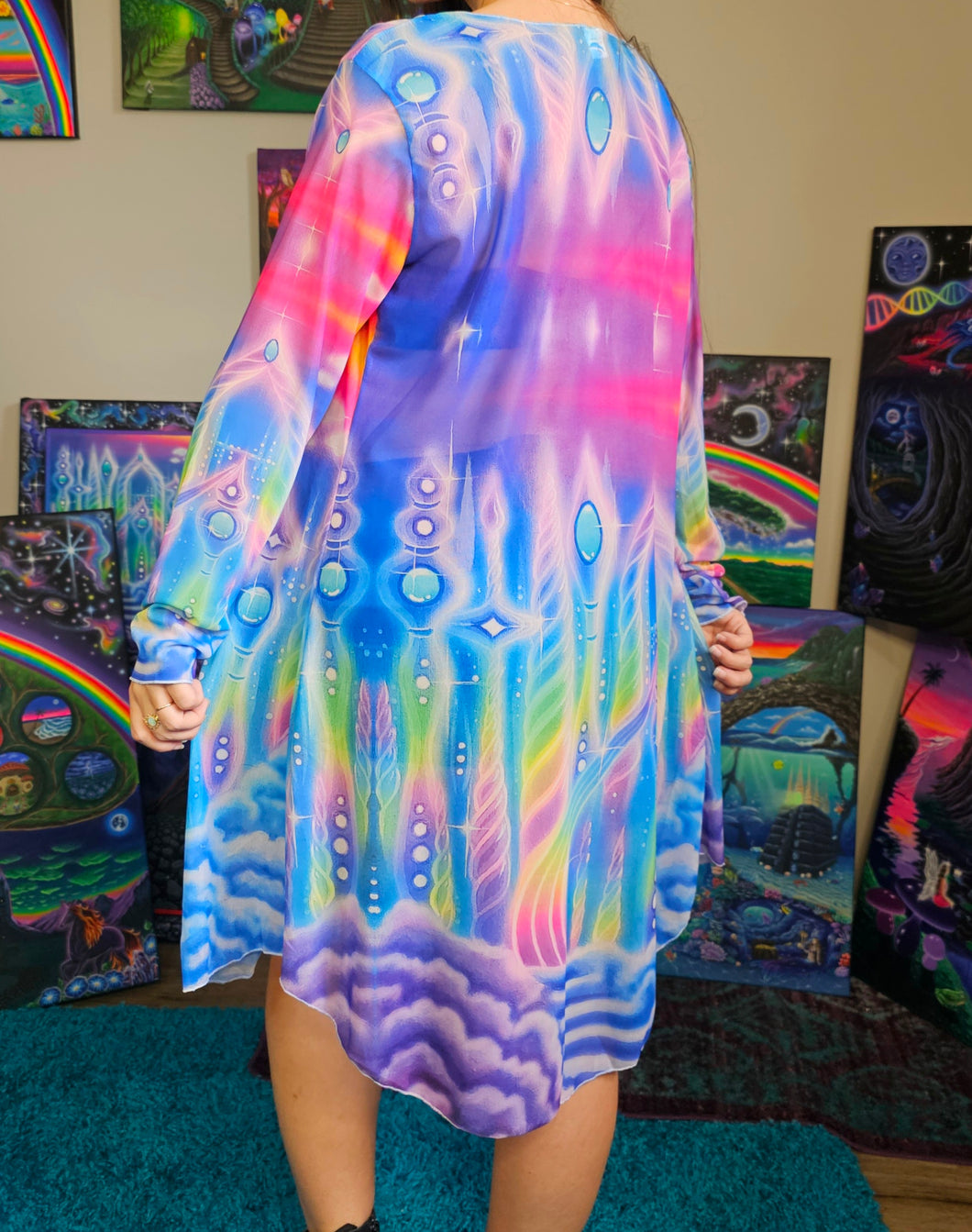 Ethereal Realms Mesh Kimono