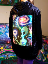 Load image into Gallery viewer, Large Cosmic/Alien Patch Hoodie- Ready to Ship
