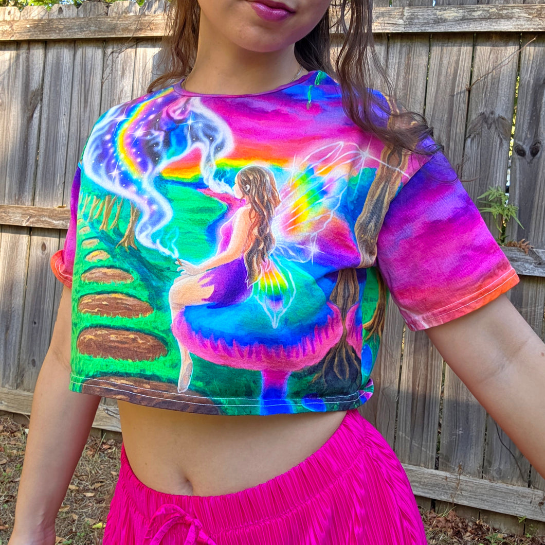 Fairy Cotton Crop Tee- Size Small