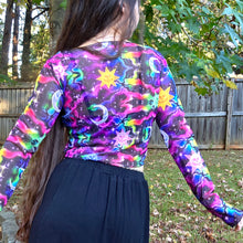 Load image into Gallery viewer, Celestial Rainbows Mesh Top- Small
