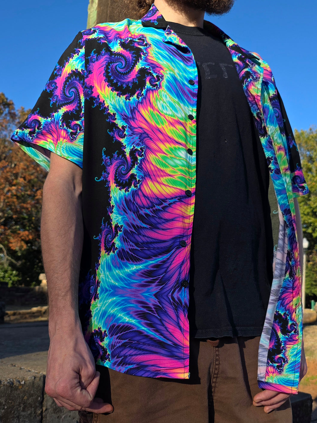 Flux Rayon Button Up Shirt