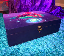 Load image into Gallery viewer, Guardian of the Emerald Galaxy painted box
