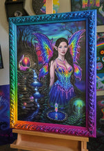 Load image into Gallery viewer, Weaver of the Secret Path | Embellished Canvas and Painted Frame | One of One
