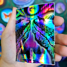 Load image into Gallery viewer, Holographic Aurora Moon Sticker

