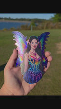 Load and play video in Gallery viewer, Large Holographic Sticker | Weaver of the Secret Path
