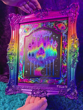 Load and play video in Gallery viewer, Inner Kingdom Painted Frame and Holographic Print (made to order- LE)
