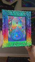 Load and play video in Gallery viewer, Prismatic Passage - one of a kind frame and holographic print
