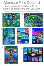 Load image into Gallery viewer, Ornate Rainbow Painted Frame and Print
