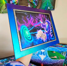 Load image into Gallery viewer, 1 of 1 Framed Embellished Spellcaster Print (Blacklight Reactive)
