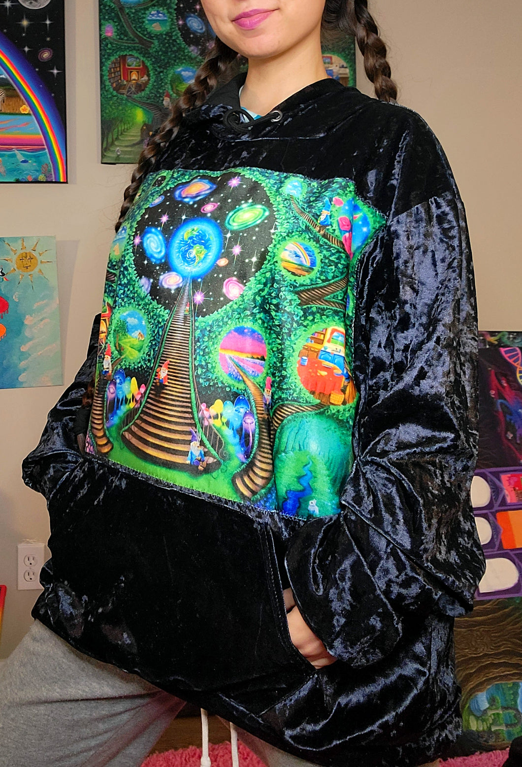 Custom Fantastical Journey Patch Hoodie- MADE TO ORDER
