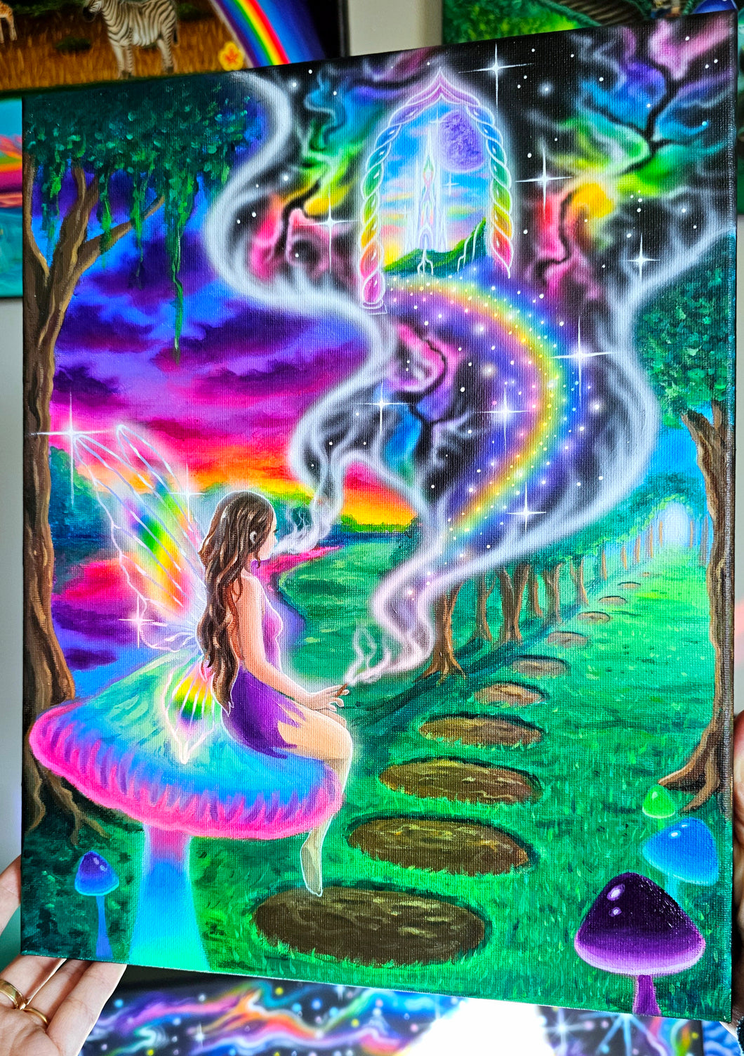 Canvas print of Dream Portal (LE- Blacklight Options Available)