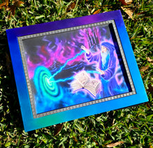 Load image into Gallery viewer, 1 of 1 Framed Embellished Spellcaster Print (Blacklight Reactive)
