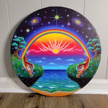 Load image into Gallery viewer, Round Canvas Print of Divine Alignment- Limited Edition
