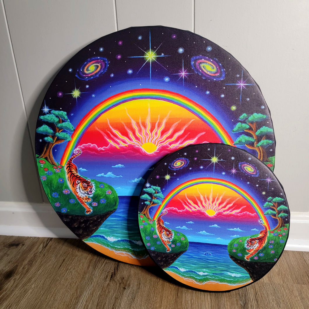 Round Canvas Print of Divine Alignment- Limited Edition