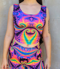 Load image into Gallery viewer, Carnival Fractal Crop Top (Pre Order)
